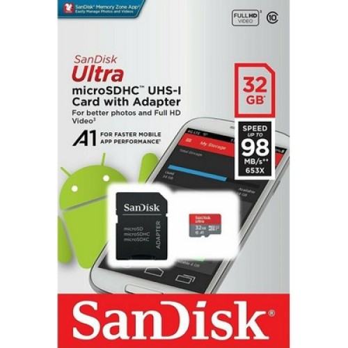 ΚΑΡΤΑ ΜΝΗΜΗΣ SD SANDISK SDSQUA4-032G-GN6MA 32GB + ADAPTER